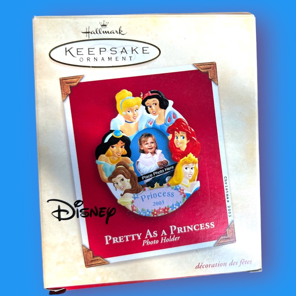 Hallmark Pretty As A Princess Disney Photo Holder 2003 Keepsake Ornament